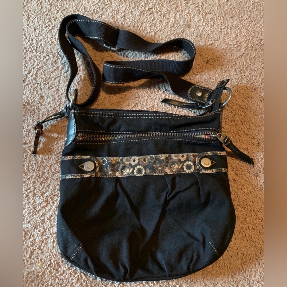 Fossil Black Keyper crossbody bag